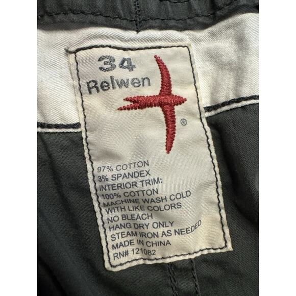 Relwen Flyweight Flex Chino Mens 34 Olive Green Lightweight Pants - Picture 9 of 12